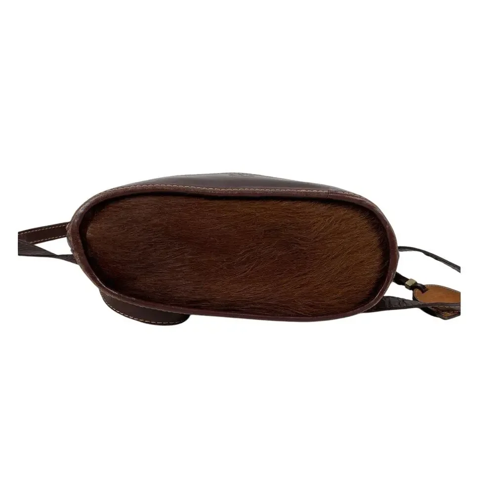 Don Tango Argentine Leather Hair On Hide Dome Crossbody Bag